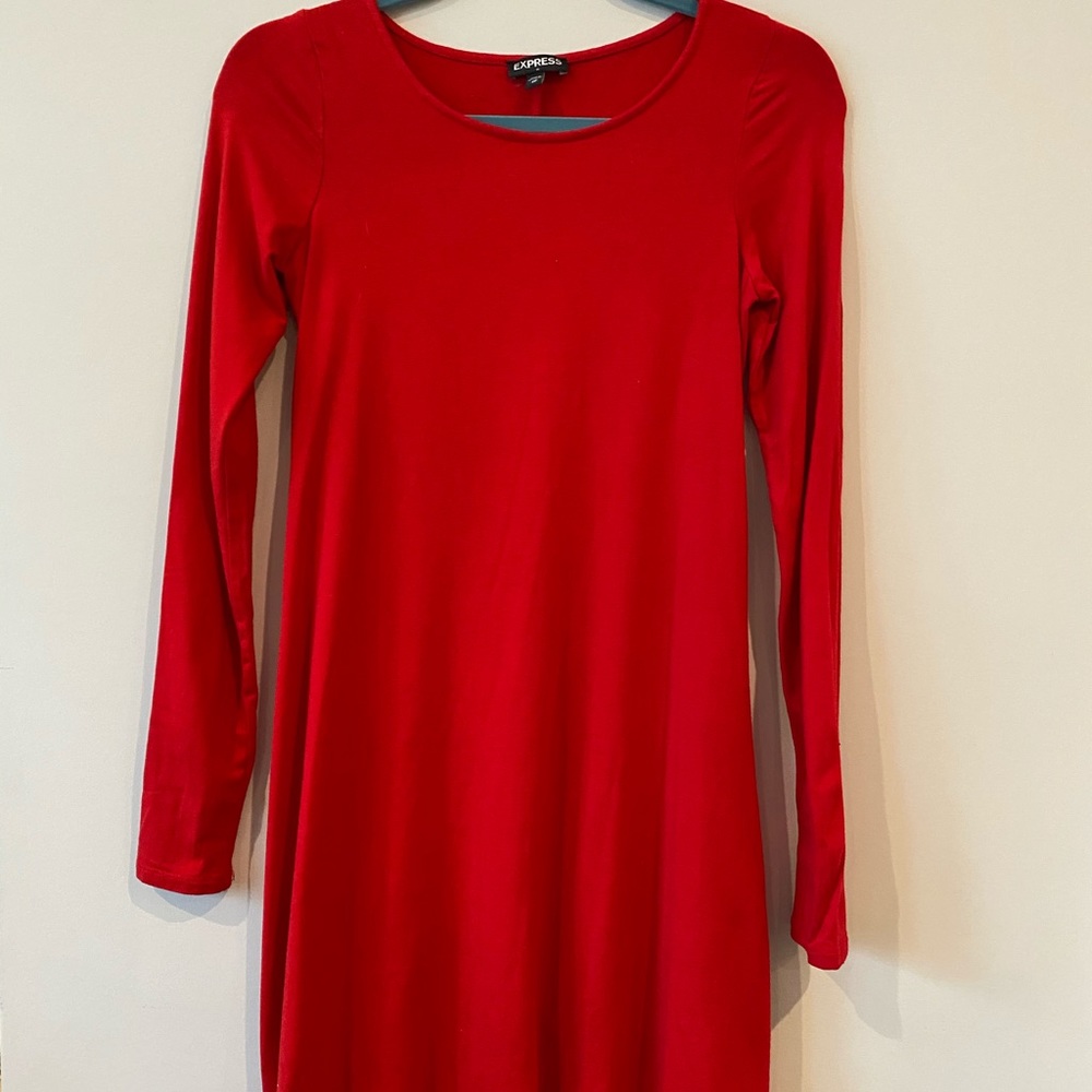 Long Sleeve Red Express Dress